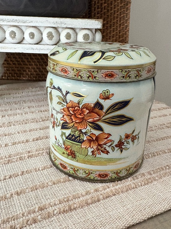Daher Other - Daher VTG Long Island NY Floral Tin Canister Container Made England 4” good cond